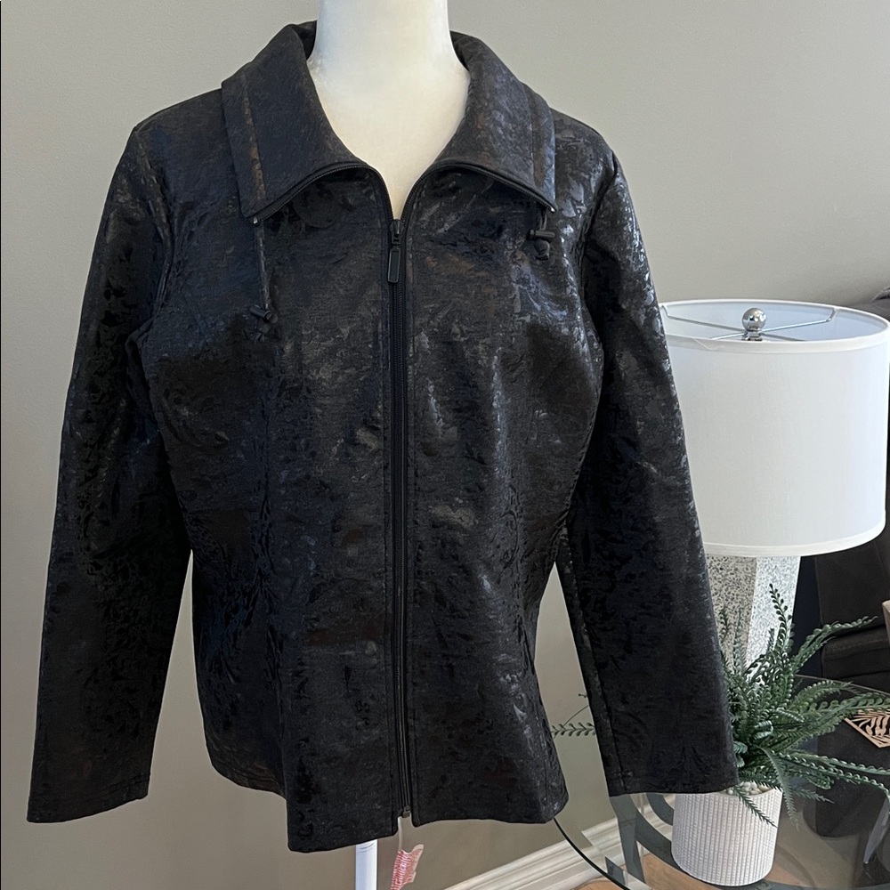 Chico's Black Textured Jacket